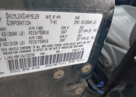 2002 Jeep Liberty Sport from USA, damaged, VIN 1J4GL48K12W155556